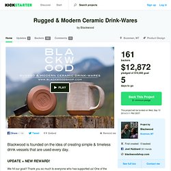 Rugged & Modern Ceramic Drink-Wares by Blackwood