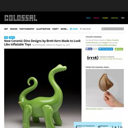 New Ceramic Dino Designs by Brett Kern Made to Look Like Inflatable Toys