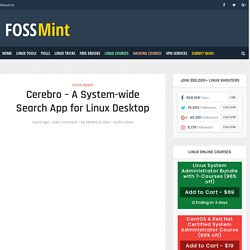 Cerebro - A System-wide Search App for Linux Desktop