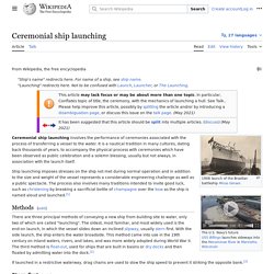 Ship naming and launching