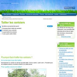 Tailler les cerisiers « Arbres Fruitiers Et Petits Fruits « Arbres