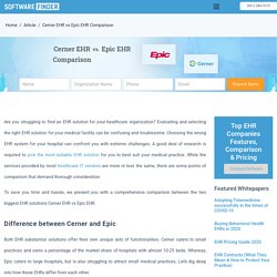 Cerner EHR vs Epic EHR Comparison