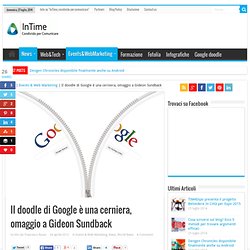 Il doodle di Google è una cerniera, omaggio a Gideon Sundback