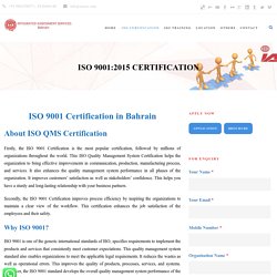 ISO 9001 Certifcation in Bahrain