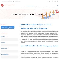 ISO 9001 Certification Services in Jordan