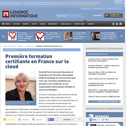 Première formation certifiante en France sur le cloud