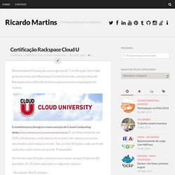 Certificação Rackspace Cloud U