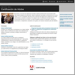 Certificación de Adobe