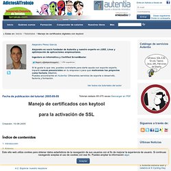 Manejo de certificados digitales con keytool