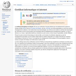 Certificat informatique et internet