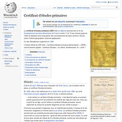 Certificat d'études primaires