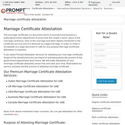 Marriage Certificate Attestation