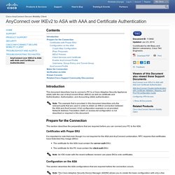 AnyConnect over IKEv2 to ASA with AAA and Certificate Authentication