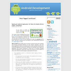 certificate « Android Development