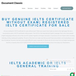 IELTS Certificate - Document Classic