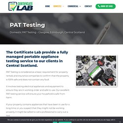 PAT Test Glasgow, Edinburgh, Central Scotland