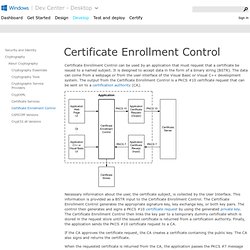 Certificate Enrollment Control