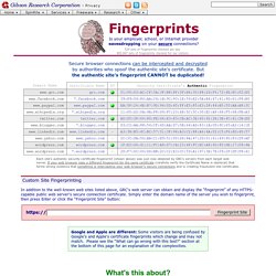  HTTPS Web Server Certificate Fingerprints