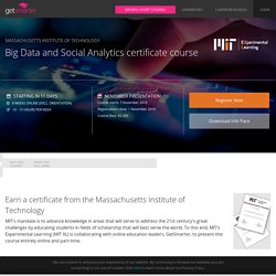 MIT Big Data and Social Analytics Certificate Course