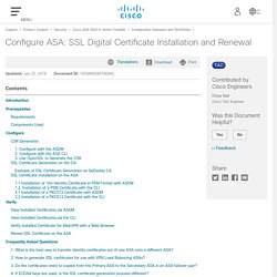 Configure ASA: SSL Digital Certificate Installation and Renewal