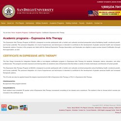 Certificate in Expressive Arts Therapy - San Diego University for Integrative Studies