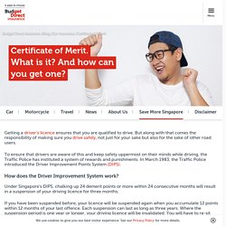 (Positive Reinforcement) Certificate of Merit, Traffic Police, budgetdirect.com.sg