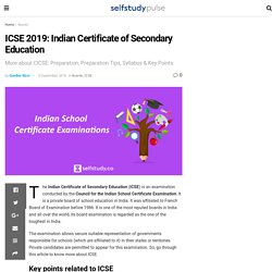 ICSE 2019: Indian Certificate of Secondary Education - Selfstudy Pulse