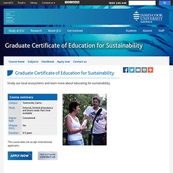 Graduate Certificate of Education for Sustainability course