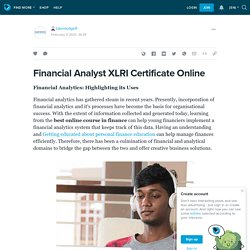 Financial Analyst XLRI Certificate Online : talentedge9 — LiveJournal