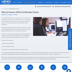 Ethical Hacker (CEH) Certification Exam Training in Dallas & Arlington, TX