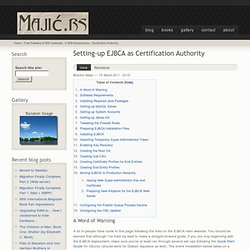 Setting-up EJBCA as Certification Authority