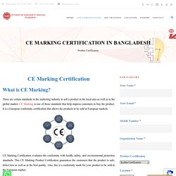CE Certification in Bangladesh
