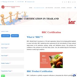 BRC Certification Body in Thailand