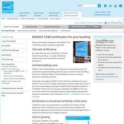 ENERGY STAR certification for your building