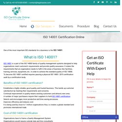 ISO 14001 Certification Online - ISO Certificate Online