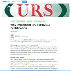 Why implement ISO 9001:2015 Certification