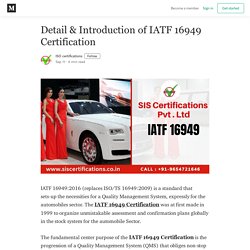 Detail & Introduction of IATF 16949 Certification