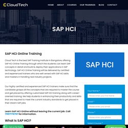 SAP HCI Online Training With Certification
