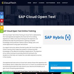 Opentext Online Training And Certification