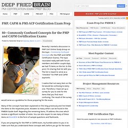 Deep Fried Brain Project - PMP and CAPM Certification Exam Prep Blog: 80+ Commonly Confused Concepts for the PMP and CAPM Certification Exams