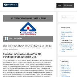 bis certification consultants in delhi
