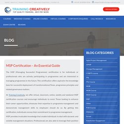 MSP Certification - An Essential Guide - Training Creatively