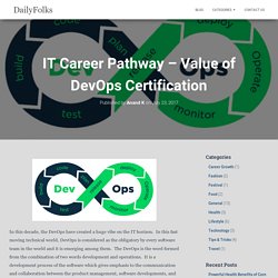 IT Career Pathway – Value of DevOps Certification