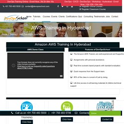 AWS Training Institute & Course Certification by DevOpsSchool