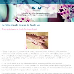 Certification de doulas de fin de vie - IRFAP