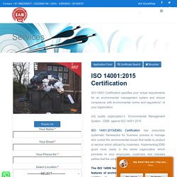 ISO 14001 certification Environmental Management System - ISO Certification