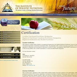 The Institute of Holistic Nutrition: Toronto School of Nutrition