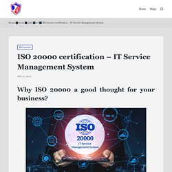 ISO 20000 certification - IT Service Management System - QFS Certs