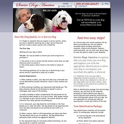 Online Service Dog Certification and Materials