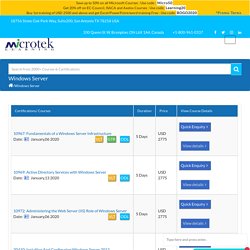 Microsoft Windows Server Training Online